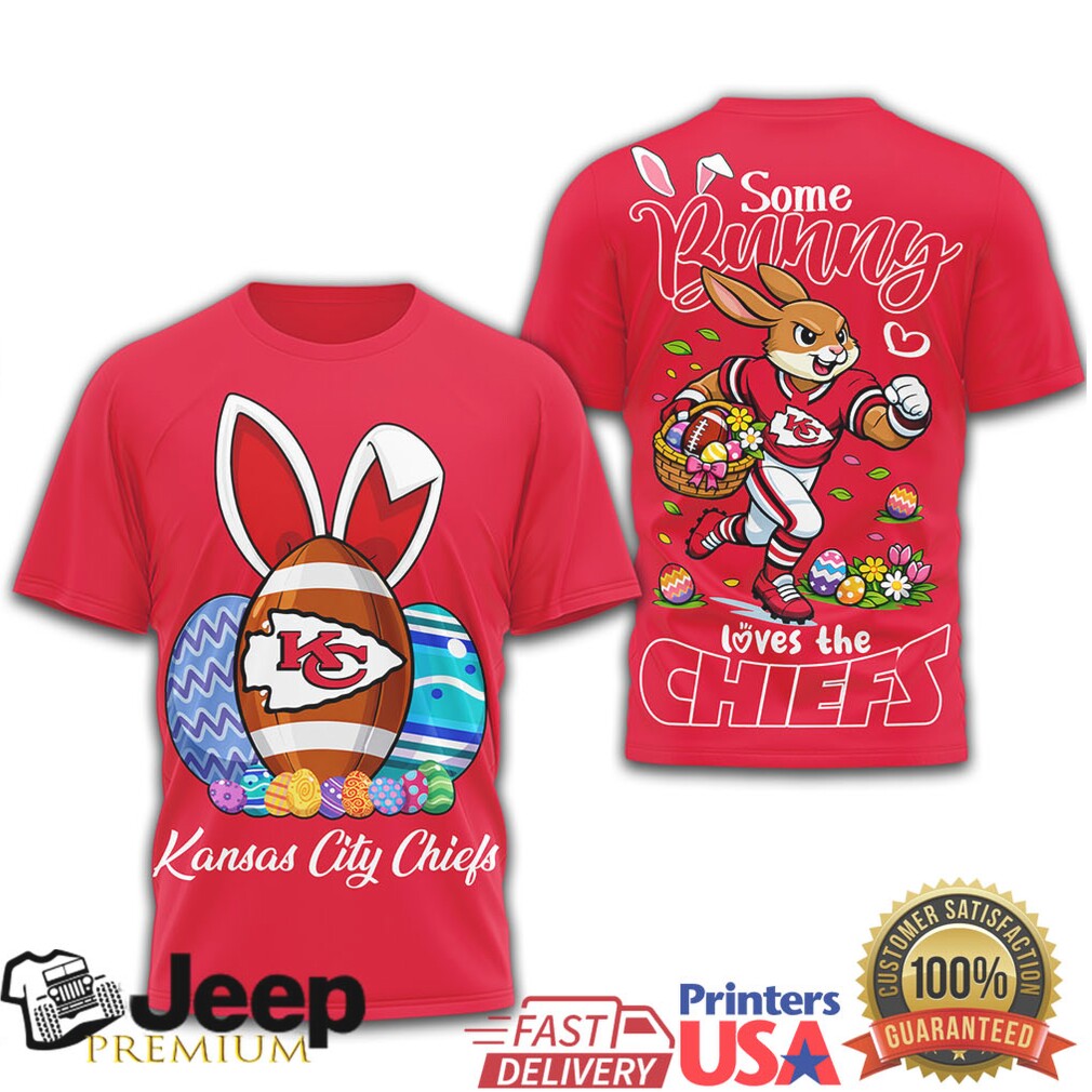 Kansas City Chiefs Some Bunny Loves The Chiefs Easter Graphic Tee Kansas City Chiefs Some Bunny Loves The Chiefs Easter Graphic Tee