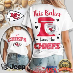 Kansas City Chiefs “This Baker Loves the Chiefs” Kitchen Theme T Shirt