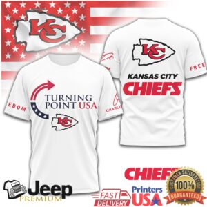 Kansas City Chiefs Turning Point USA Freedom & Football Graphic Tee