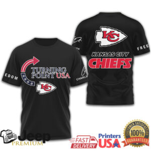 Kansas City Chiefs Turning Point USA Freedom & Football Graphic Tee