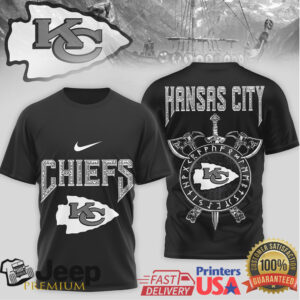 Kansas City Chiefs Viking Axe & Shield Graphic T Shirt