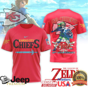 Kansas City Chiefs x Legend of Zelda 40th Anniversary Link Hero T Shirt