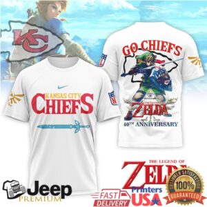Kansas City Chiefs x Legend of Zelda 40th Anniversary Link Hero T Shirt
