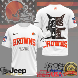 Kendrick Lamar x Cleveland Browns Custom NFL Graphic T Shirt