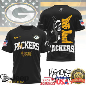 Kendrick Lamar x Green Bay Packers Custom NFL Graphic T Shirt