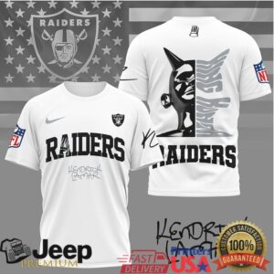 Kendrick Lamar x Las Vegas Raiders Custom NFL Graphic T Shirt