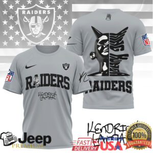 Kendrick Lamar x Las Vegas Raiders Custom NFL Graphic T Shirt