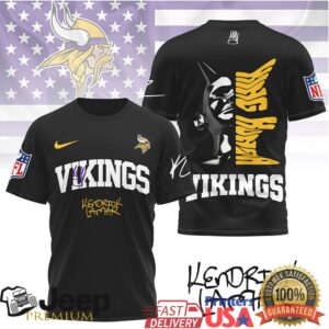 Kendrick Lamar x Minnesota Vikings NFL Graphic Tribute T Shirt