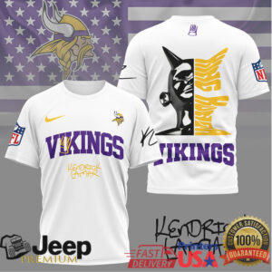 Kendrick Lamar x Minnesota Vikings NFL Graphic Tribute T Shirt