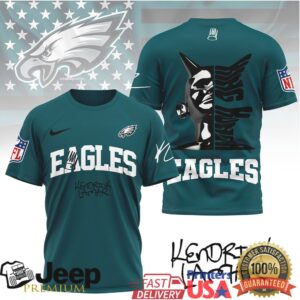 Kendrick Lamar x Philadelphia Eagles Custom NFL Graphic T Shirt