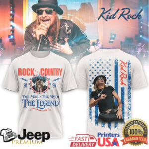 Kid Rock “Rock To Country” The Man The Myth The Legend Tee