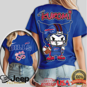 Kuromi Buffalo Bills Football Anime Style Fan Apparel T Shirt