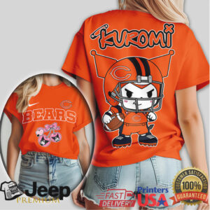 Kuromi Chicago Bears Football Cute Anime Character T Shirt