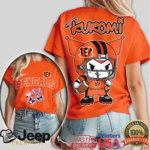 Kuromi Cincinnati Bengals Football Kawaii Sportswear T Shirt