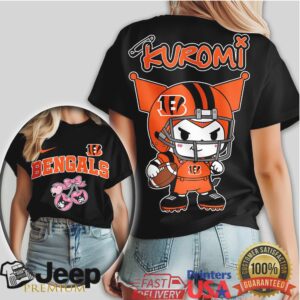 Kuromi Cincinnati Bengals Football Kawaii Sportswear T Shirt
