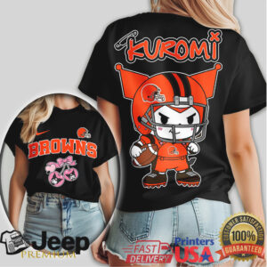 Kuromi Cleveland Browns Football Kawaii Anime Fan T Shirt