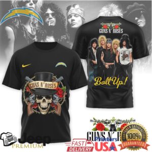 LA Chargers x Guns N' Roses “Bolt Up” Band Mashup Graphic Tee