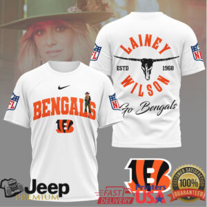 Lainey Wilson x Cincinnati Bengals Custom NFL Fan Apparel Shirt