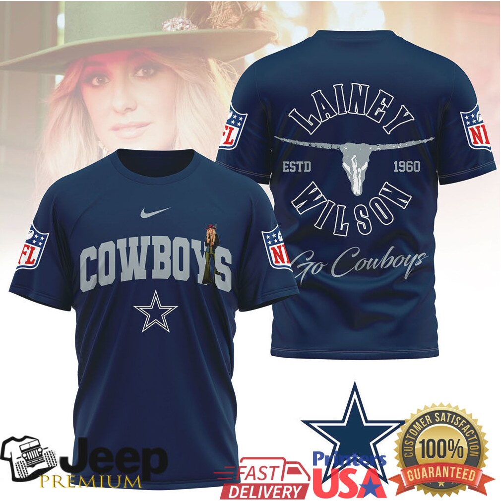 Lainey Wilson x Dallas Cowboys Western Longhorn NFL Graphic Tee Lainey Wilson x Dallas Cowboys Western Longhorn NFL Graphic Tee