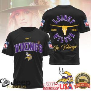 Lainey Wilson x Minnesota Vikings Western Graphic NFL Fan Shirt
