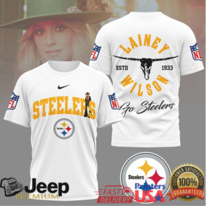 Lainey Wilson x Pittsburgh Steelers Western Style NFL Fan T Shirt
