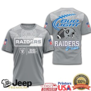 Las Vegas Raiders Bud Light Beer Co Branded Game Day Jersey Shirt