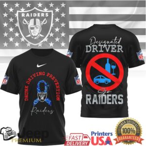 Las Vegas Raiders Drunk Driving Prevention Designated Driver Shirt