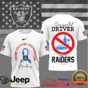 Las Vegas Raiders Drunk Driving Prevention Designated Driver Shirt