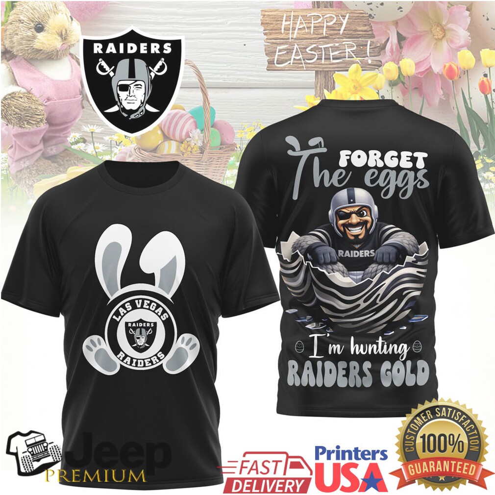 Las Vegas Raiders Easter T Shirt Mascot Egg Hunt Forget the Eggs Raiders Gold Las Vegas Raiders Easter T Shirt Mascot Egg Hunt Forget the Eggs Raiders Gold