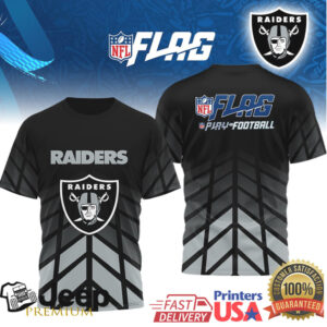 Las Vegas Raiders NFL Flag Play Football Shield Logo Tee