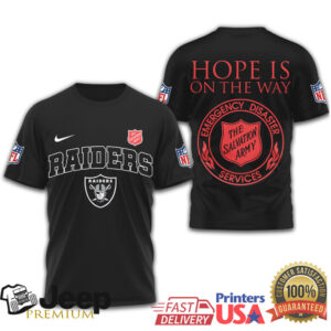 Las Vegas Raiders Salvation Army Hope Is On The Way Charity NFL Tee