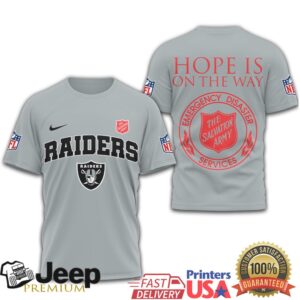 Las Vegas Raiders Salvation Army Hope Is On The Way Charity NFL Tee