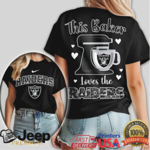 Las Vegas Raiders “This Baker Loves the Raiders” Stand Mixer T Shirt
