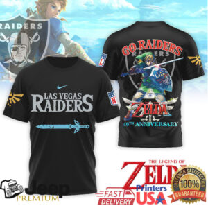 Las Vegas Raiders x The Legend of Zelda Link 40th Anniversary T Shirt