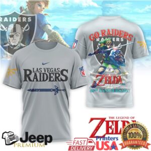Las Vegas Raiders x The Legend of Zelda Link 40th Anniversary T Shirt