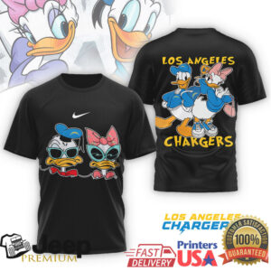 Los Angeles Chargers Donald & Daisy Duck T Shirt Disney Style Fan Gear