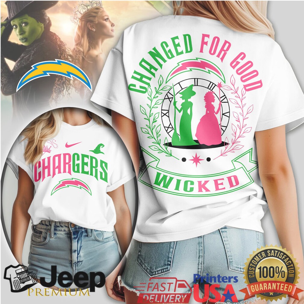 Los Angeles Chargers x Wicked “Changed For Good” NFL Fan Shirt Los Angeles Chargers x Wicked “Changed For Good” NFL Fan Shirt