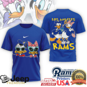 Los Angeles Rams Donald & Daisy Duck Cartoon Fans T Shirt
