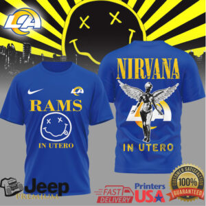 Los Angeles Rams x Nirvana In Utero 90s Grunge Design Shirt