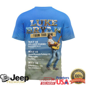 Luke Bryan Farm Tour 2026 Sillect Farms Owens Mountain Tour T Shirt