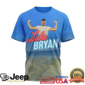 Luke Bryan Word On The Street 2026 Country Music Tour Blue Graphic Tee