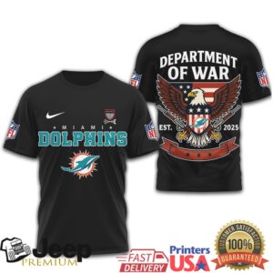 Miami Dolphins Department of War US Flag Eagle Patriotic T Shirt Miami Dolphins Department of War US Flag Eagle Patriotic T Shirt