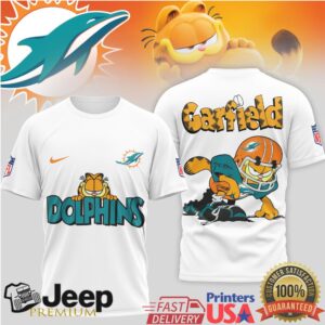 Miami Dolphins Garfield Tropical Vibe NFL Fan Shirt