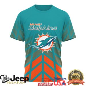 Miami Dolphins NFL FLAG Play Football Sublimated T Shirt