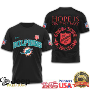Miami Dolphins Salvation Army Charity “Hope Is On The Way” T Shirt