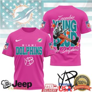 Miami Dolphins Yungblud Zombie Music Collaboration T Shirt Miami Dolphins Yungblud Zombie Music Collaboration T Shirt