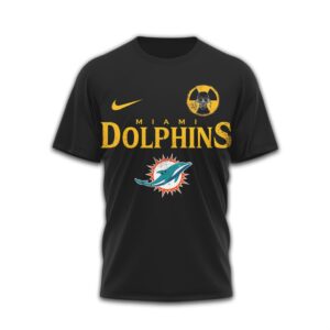 Miami Dolphins x Megadeth Metal Skull Football Fan T Shirt