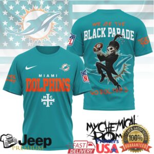 Miami Dolphins x My Chemical Romance “The Black Parade” NFL T Shirt Miami Dolphins x My Chemical Romance “The Black Parade” NFL T Shirt