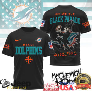 Miami Dolphins x My Chemical Romance “The Black Parade” NFL T Shirt