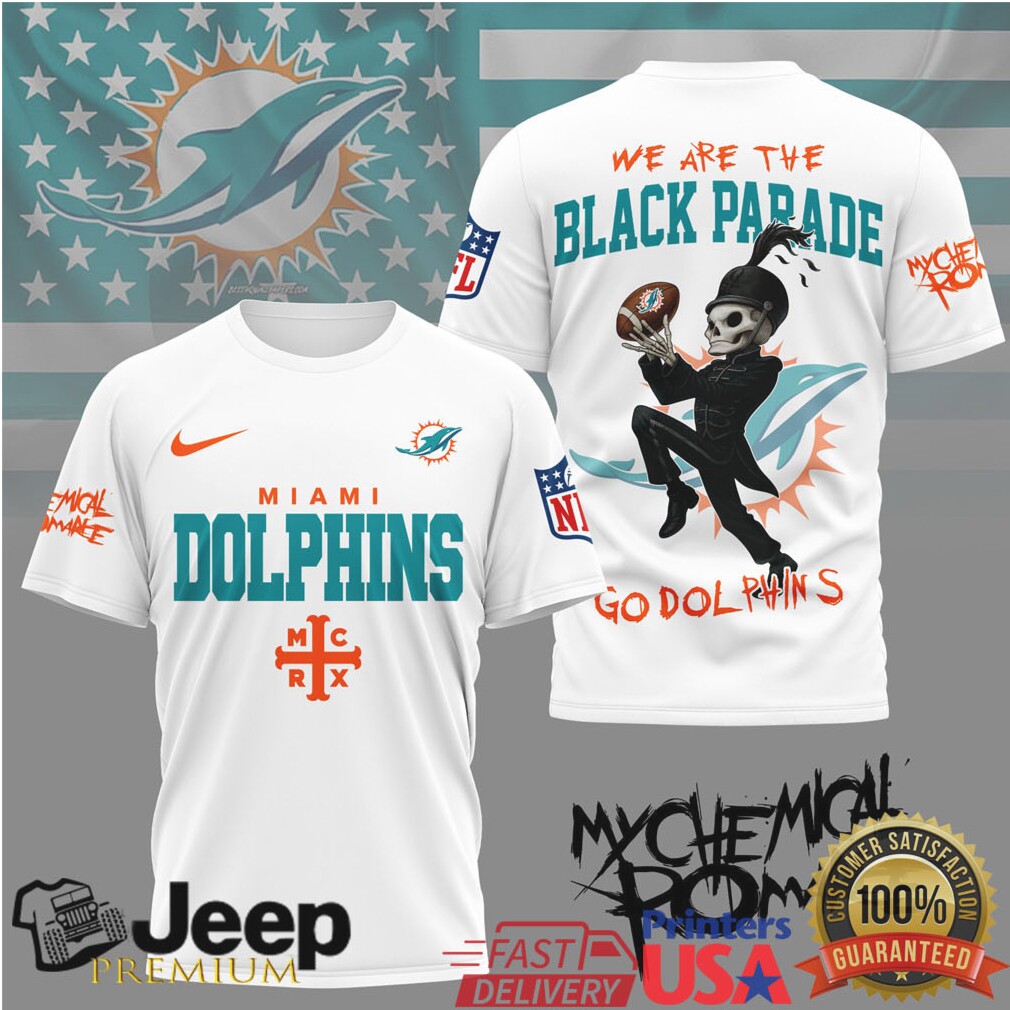 Miami Dolphins x My Chemical Romance “The Black Parade” NFL T Shirt Miami Dolphins x My Chemical Romance “The Black Parade” NFL T Shirt